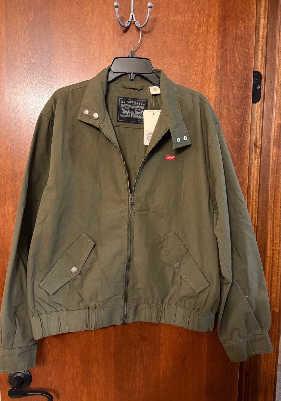 Levi’s men’s Harrington cotton lightweight green bomber jacket medium